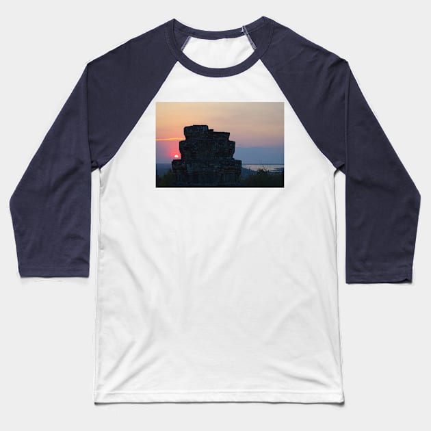 Angor Watt Sunset Baseball T-Shirt by athexphotographs